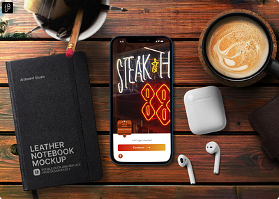 Steakhouse Mobile App, Crafted and Prototyped with Figma app branding design ui ux