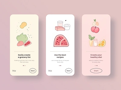 Daily UI 023 : Onboarding daily ui dailyui dailyui023 dailyui23 figma food app food mobile app illustration mobile app mobile app ui onboarding onboarding app onboarding ui onboarding ui design ui uiux ux