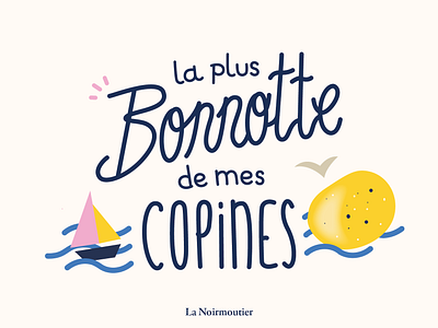 La plus Bonnotte de mes copines branding illustration noirmoutier patate potatoes typographie typography