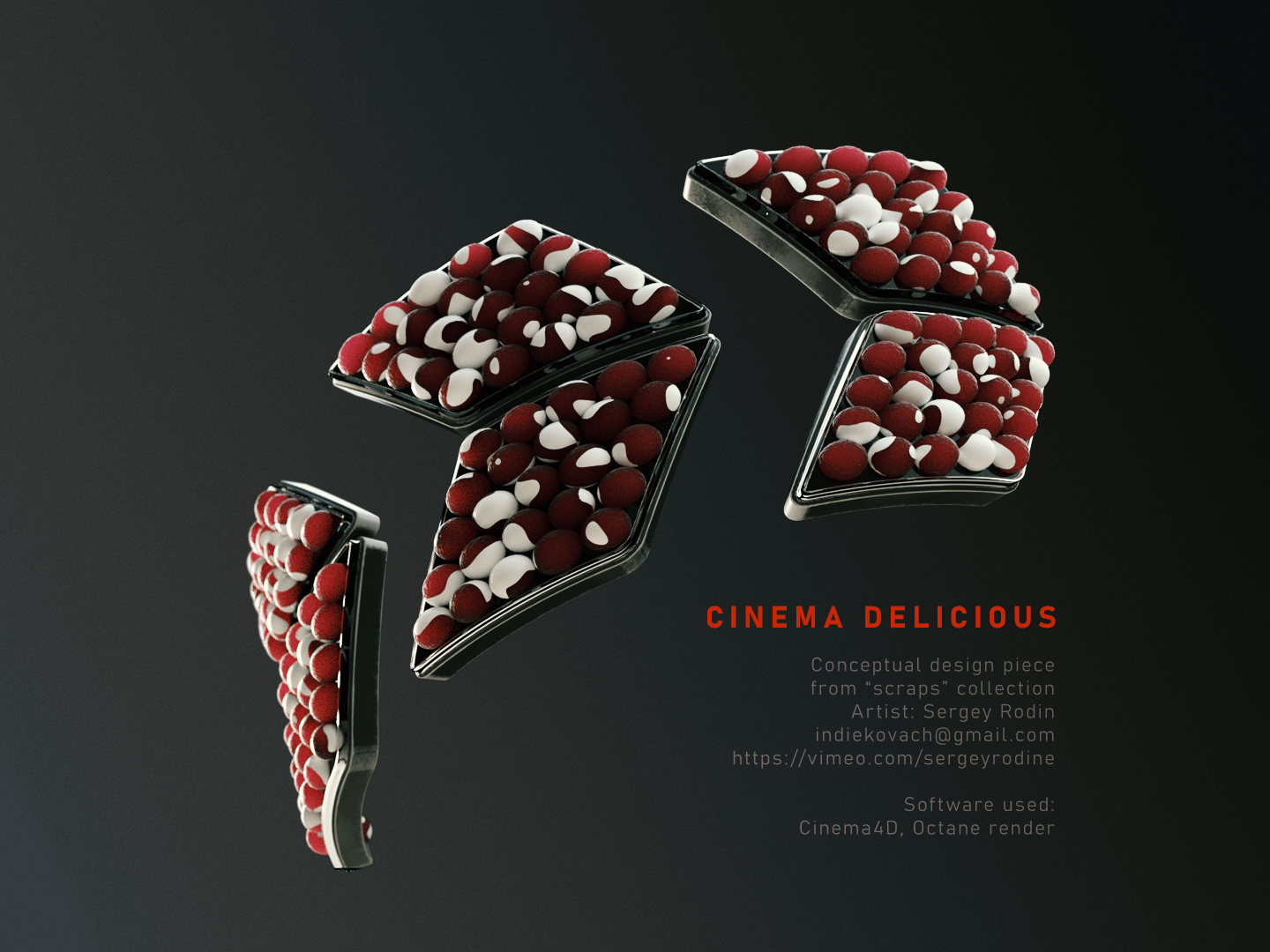 Kino Delicious 3d branding graphic design logo