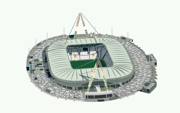 Allianz Stadium image to realistic vector illustration by ToufiqulBD on ...