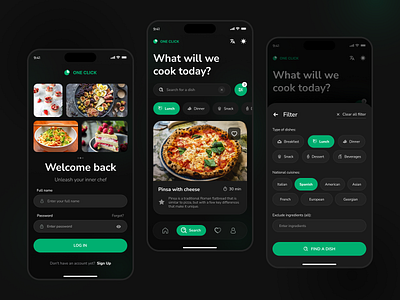 Concept | Recipes cook App animation app cook design mobile mobileapp receipt ui ux web website