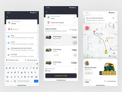 Revolutionizing Transportation: Namma Yatri - Connecting Commute app design auto rickshaws booking platfrom design mobility ui