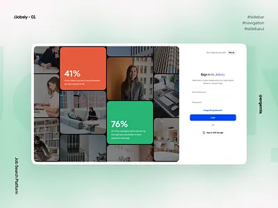 Jobsly: Sign in branding design illustration inspiration login login design login ui logo reference research sign in sign in ui sign in ui design ui ui design ux ux design web