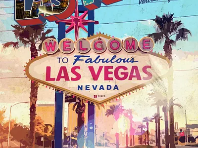 Las Vegas Poster branding design graphic design illustration poster