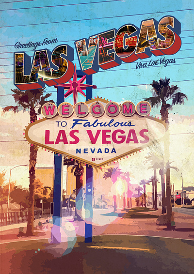 Las Vegas Poster branding design graphic design illustration poster