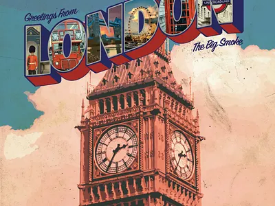 London Poster branding design graphic design illustration poster