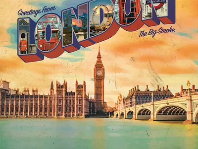 London Poster branding design graphic design illustration poster