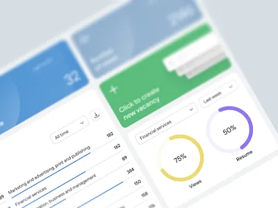 Jobsearch Dashboard admin admin panel chart clean dashboard dashbord design minimalism sidebar ui ux web web design webdesign