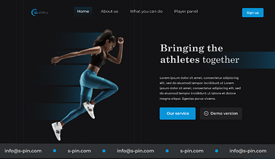 Landing Page - Sports Management Platform homepage landingpage platform sport ui