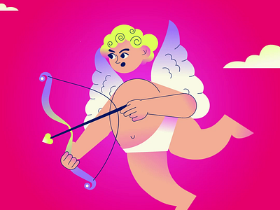 I Gave A Second Chance to Cupid... 2d animation adobe illustrator after effects animation colorful illustration colorful vector cupid cupid animation cupid illustration graphic design illustration motion design motion designer motion graphics