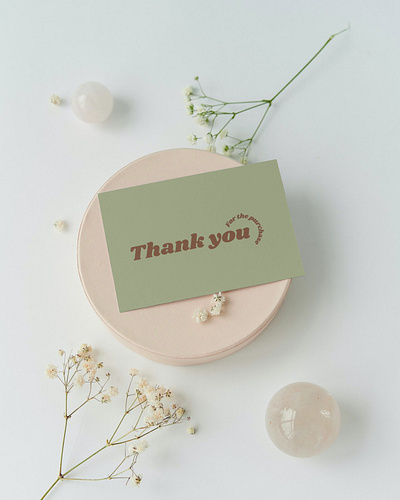 Thank you card template for small buisness branding card design elegant graphic design illustration logo small buisness thank you typography