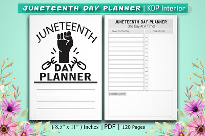 Juneteenth Day Planner | KDP Interior custom kdp interior