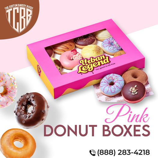 Pink Donut Boxes by The Custom Bakery Boxes on Dribbble