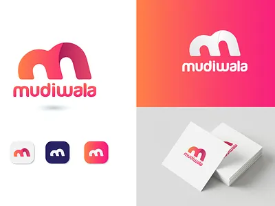 Mudiwala Logo brand brand identity brand style brand style guide line branding corporate identity design gradient graphic design icon icon design illustration letter icon logo logo design logo designer m letter logo m logo ui vector