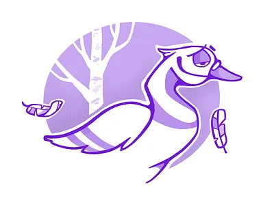 Nature art bird illustration nature violet