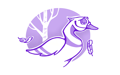 Nature art bird illustration nature violet