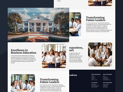 Charleston Business Academy - Unleashing Business Excellence brand identity business charleston design graphic design outer banks poppins school ui ux web design