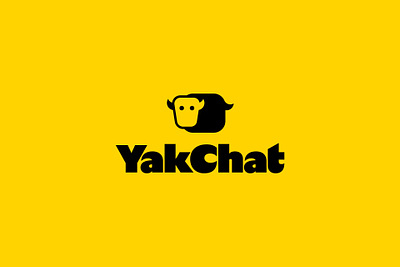 YakChat logo branding design graphic design logo messaging typography