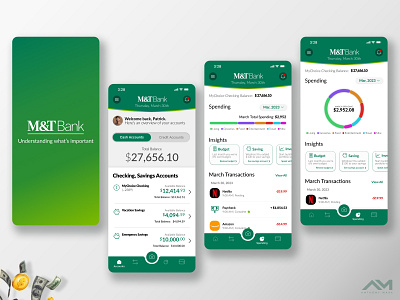 M&T Bank - App Refresh Concept bank bank app banking app budget app mt bank mtb ui ux uxui