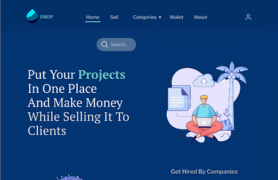 DROP - Freelancing Imagined Company ui