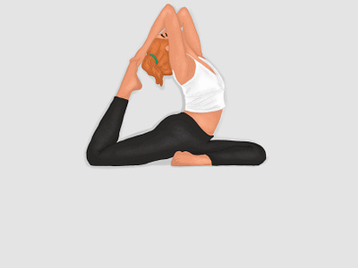 yoga illustration background digital art girl illustration procreate self portrait wallpaper yoga