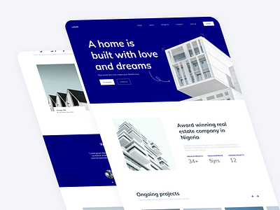 Real estate landing page design landing page real estate ui website