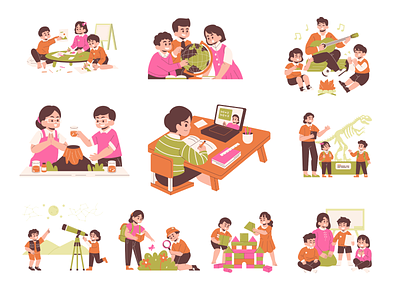 Children Activities canva elements graphics illustration keywords preschool