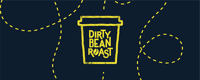 Dirty Bean Roast branding logo packaging design social media typography