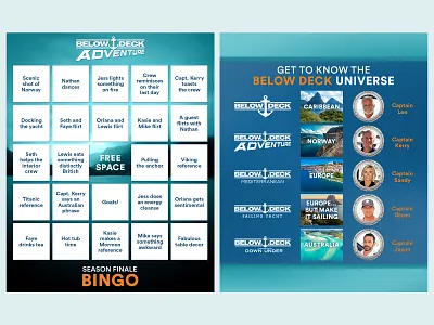 Below Deck Adventure Instagram Feed Posts adobe creative cloud below deck below deck adventure bravo content creation design digital design entertainment graphic design instagram photoshop social design social media television