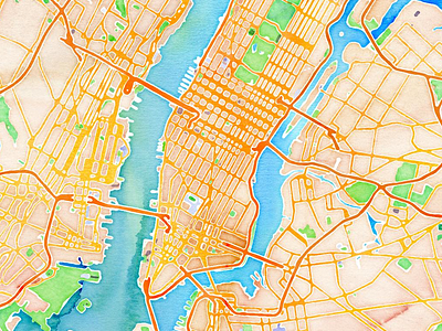Watercolor Maps cartography design maps watercolor