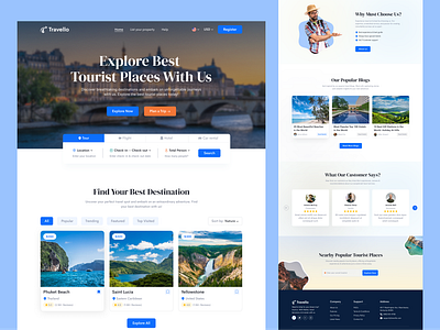 Travel Agency Website booking hotel booking landing page responsive seaign srsoumik travel travel agency travel app travel ui travel web design travel website travelling website web design website