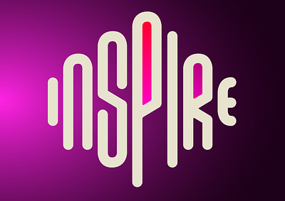 Inspire affinity amateur design gradient illustration inspiration pink typography vector