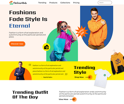 Fashion Website Landing Page branding design landing page logo ui ux website design