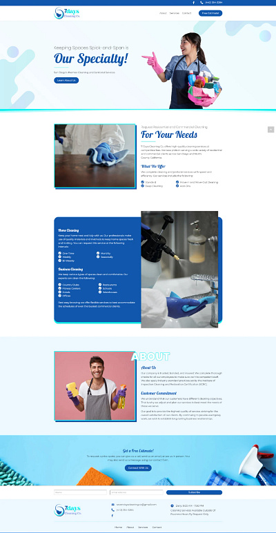 Cleaning Website Designed by me! cleaning design website website design