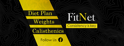 YouTube Banner Of Fitness Channel design facebook cover page graphic design simple banner youtube banner