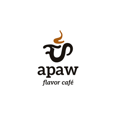 Apaw Flavor Cafe art branding design graphic design illustration logo logo design minimal typogaphy vector
