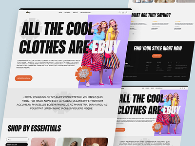 🔥🔥 E-buy e-commerce Landing Page 🔥🔥 app branding design ecommerce graphic design illustration logo typography ui ux vector
