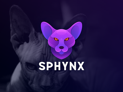 Sphynx mascot animal logo design animal art branding cat colorful design graphic design icon identity illustration image logo mascot media nft sphynx vector