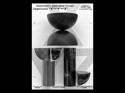 CB Design PC-171 3d 3dposter abstract alphabet c4d cinema4d layout poster redshift shape simpleshape typography