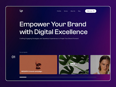 Hero Section Design Exploration agency design desktop landing page landingpage portfolio project showcase ui uiux upscalix ux uxdesign website website design