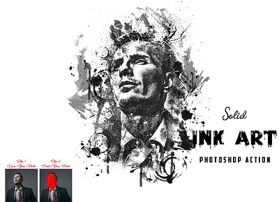 Solid Ink Art Photoshop Action photoshop tutorial