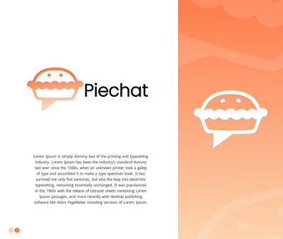 Piechat logo (unused) ai chat logo ai logo branding chatbot design graphic design illustration logo logo design piechat piechat logo typography vector