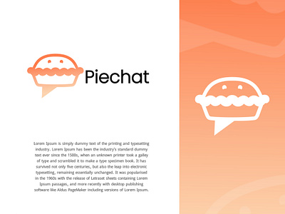 Piechat logo (unused) ai chat logo ai logo branding chatbot design graphic design illustration logo logo design piechat piechat logo typography vector