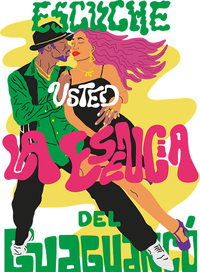 Guaguancó dance illustration music salsa