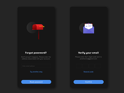 Forgot password- Mobile App animation animation design colourscheme email figma forgot password illustrations microanimations microinteraction ui user experience uxui verify email
