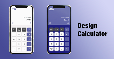 Daily UI 004/100 - Calculator app design graphic design ui ux