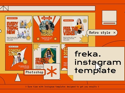 Retro 90s Instagram Stories & Post Template branding instagram instagram banner instagram post instagram post template instagram posts instagram posts template instagram stories instagram stories template instagram story instagram story template instagram template instagram templates social media social media banner social media pack social media templates socialmedia stories ui