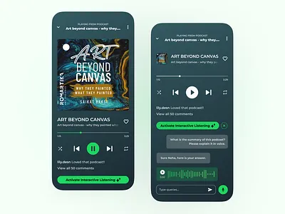 Spotify Podcast with AI appdesign cleanui design figma mobileapp podcast spotify ui uidesign