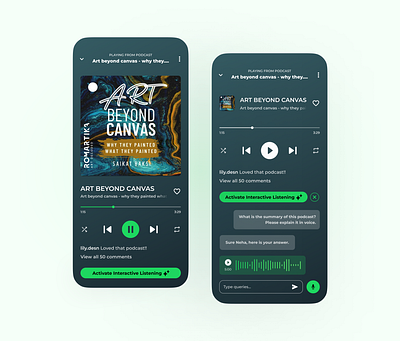 Spotify Podcast with AI appdesign cleanui design figma mobileapp podcast spotify ui uidesign
